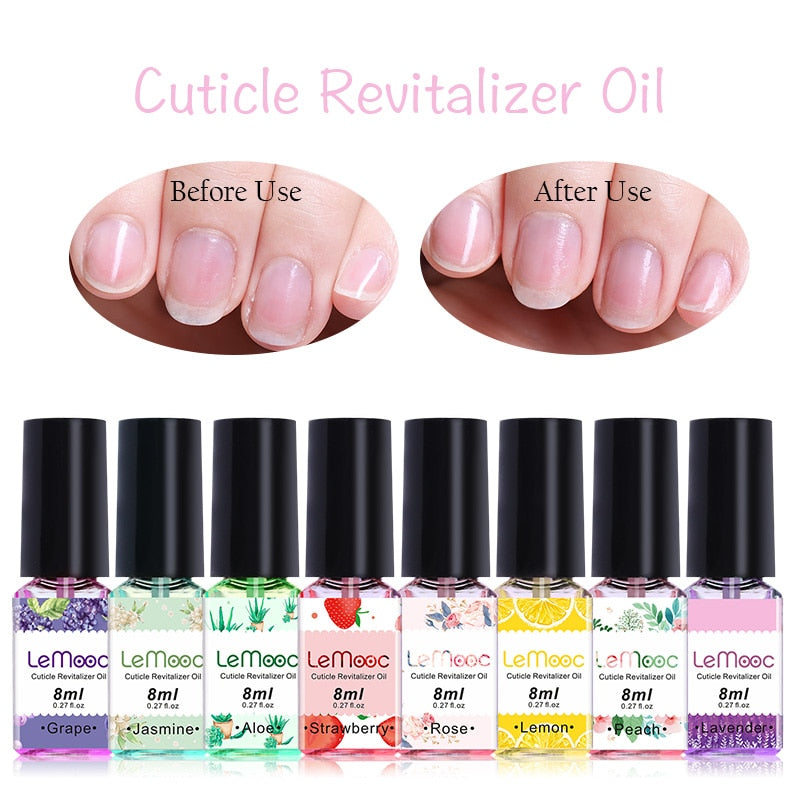 8ml Nail Cuticle Oil Transparent Revitalizer Nutrition Cuticle Oil Flower Flavor Nail Care Nail Treatment Tool Manicure for nail