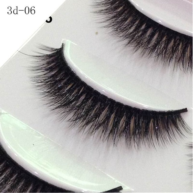 HBZGTLAD 5 Pairs 3D Handmade Fake Eyelashes Natural Long Thick Daily Makeup Thick Cross Eyelashes Eye Lashes