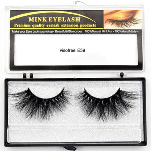 Visofree Eyelashes Mink Eyelashes Criss-cross Strands Cruelty Free 3D 25mm Lashes Mink Lashes Soft Dramatic Eyelashes E80 Makeup