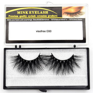 Visofree Eyelashes Mink Eyelashes Criss-cross Strands Cruelty Free 3D 25mm Lashes Mink Lashes Soft Dramatic Eyelashes E80 Makeup