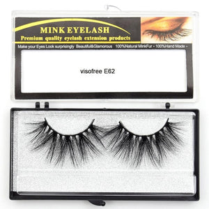 Visofree Eyelashes Mink Eyelashes Criss-cross Strands Cruelty Free 3D 25mm Lashes Mink Lashes Soft Dramatic Eyelashes E80 Makeup