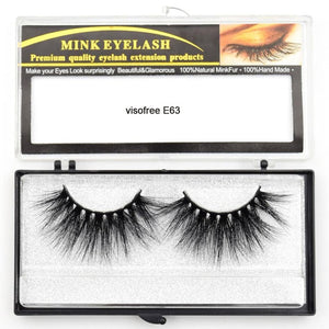 Visofree Eyelashes Mink Eyelashes Criss-cross Strands Cruelty Free 3D 25mm Lashes Mink Lashes Soft Dramatic Eyelashes E80 Makeup