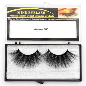 Visofree Eyelashes Mink Eyelashes Criss-cross Strands Cruelty Free 3D 25mm Lashes Mink Lashes Soft Dramatic Eyelashes E80 Makeup