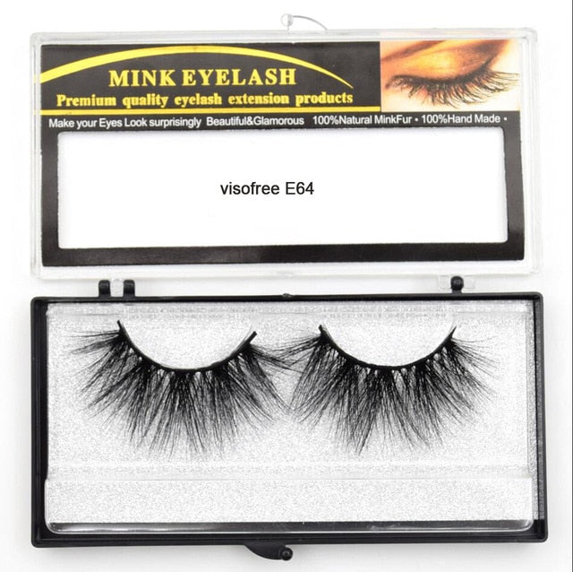 Visofree Eyelashes Mink Eyelashes Criss-cross Strands Cruelty Free 3D 25mm Lashes Mink Lashes Soft Dramatic Eyelashes E80 Makeup