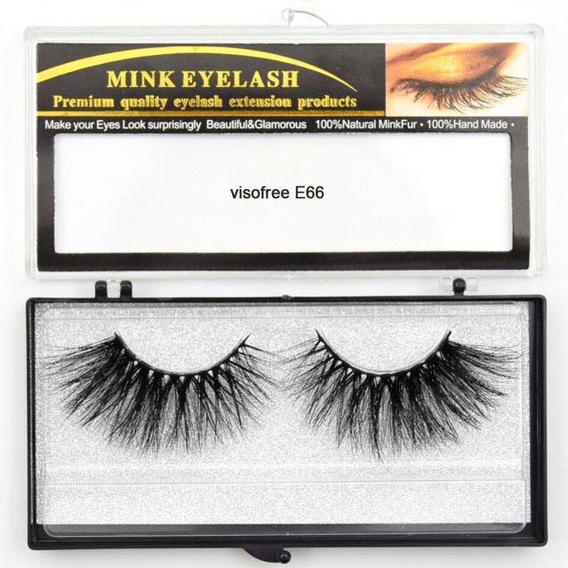 Visofree Eyelashes Mink Eyelashes Criss-cross Strands Cruelty Free 3D 25mm Lashes Mink Lashes Soft Dramatic Eyelashes E80 Makeup