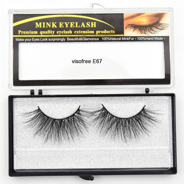 Visofree Eyelashes Mink Eyelashes Criss-cross Strands Cruelty Free 3D 25mm Lashes Mink Lashes Soft Dramatic Eyelashes E80 Makeup