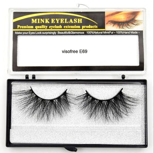 Visofree Eyelashes Mink Eyelashes Criss-cross Strands Cruelty Free 3D 25mm Lashes Mink Lashes Soft Dramatic Eyelashes E80 Makeup