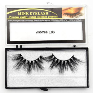 Visofree Eyelashes Mink Eyelashes Criss-cross Strands Cruelty Free 3D 25mm Lashes Mink Lashes Soft Dramatic Eyelashes E80 Makeup