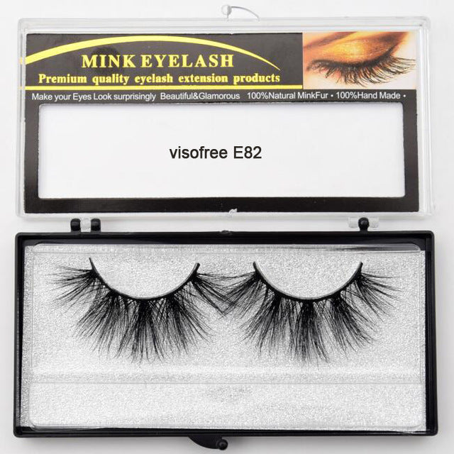 Visofree Eyelashes Mink Eyelashes Criss-cross Strands Cruelty Free 3D 25mm Lashes Mink Lashes Soft Dramatic Eyelashes E80 Makeup