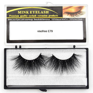 Visofree Eyelashes Mink Eyelashes Criss-cross Strands Cruelty Free 3D 25mm Lashes Mink Lashes Soft Dramatic Eyelashes E80 Makeup