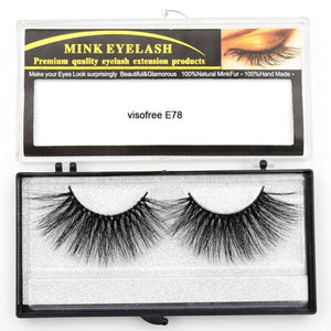 Visofree Eyelashes Mink Eyelashes Criss-cross Strands Cruelty Free 3D 25mm Lashes Mink Lashes Soft Dramatic Eyelashes E80 Makeup