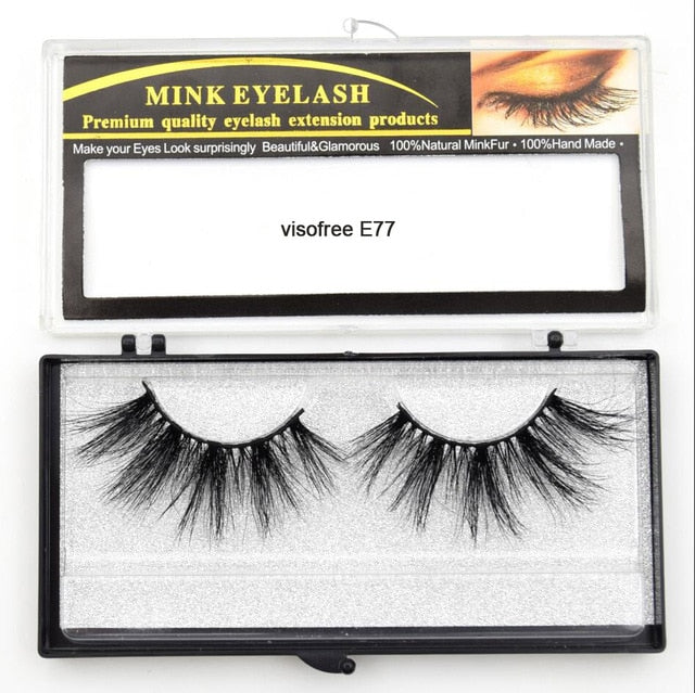 Visofree Eyelashes Mink Eyelashes Criss-cross Strands Cruelty Free 3D 25mm Lashes Mink Lashes Soft Dramatic Eyelashes E80 Makeup