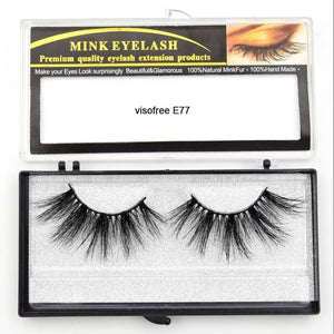 Visofree Eyelashes Mink Eyelashes Criss-cross Strands Cruelty Free 3D 25mm Lashes Mink Lashes Soft Dramatic Eyelashes E80 Makeup