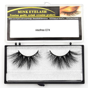 Visofree Eyelashes Mink Eyelashes Criss-cross Strands Cruelty Free 3D 25mm Lashes Mink Lashes Soft Dramatic Eyelashes E80 Makeup