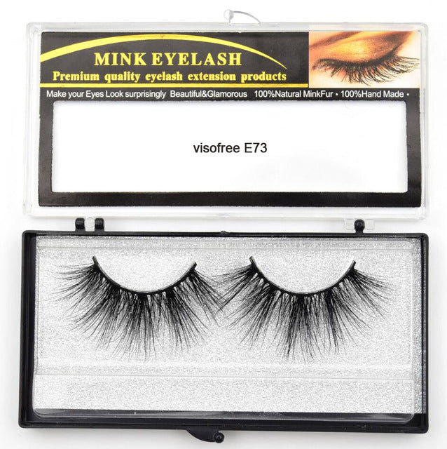 Visofree Eyelashes Mink Eyelashes Criss-cross Strands Cruelty Free 3D 25mm Lashes Mink Lashes Soft Dramatic Eyelashes E80 Makeup