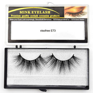 Visofree Eyelashes Mink Eyelashes Criss-cross Strands Cruelty Free 3D 25mm Lashes Mink Lashes Soft Dramatic Eyelashes E80 Makeup