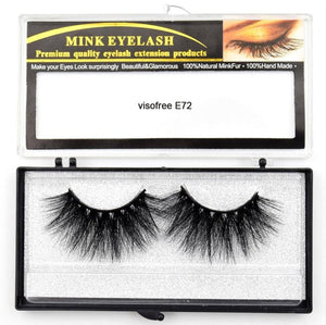 Visofree Eyelashes Mink Eyelashes Criss-cross Strands Cruelty Free 3D 25mm Lashes Mink Lashes Soft Dramatic Eyelashes E80 Makeup