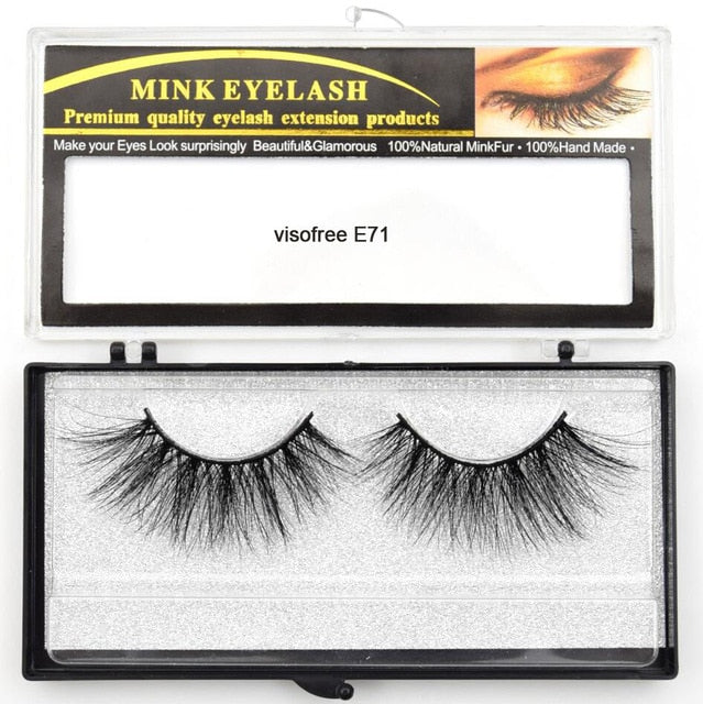 Visofree Eyelashes Mink Eyelashes Criss-cross Strands Cruelty Free 3D 25mm Lashes Mink Lashes Soft Dramatic Eyelashes E80 Makeup