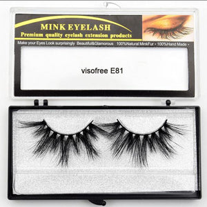 Visofree Eyelashes Mink Eyelashes Criss-cross Strands Cruelty Free 3D 25mm Lashes Mink Lashes Soft Dramatic Eyelashes E80 Makeup