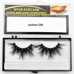 Visofree Eyelashes Mink Eyelashes Criss-cross Strands Cruelty Free 3D 25mm Lashes Mink Lashes Soft Dramatic Eyelashes E80 Makeup