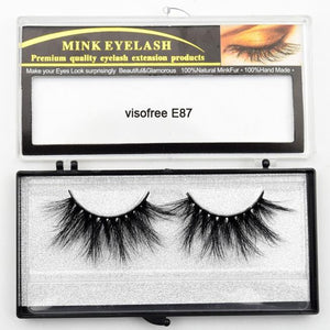 Visofree Eyelashes Mink Eyelashes Criss-cross Strands Cruelty Free 3D 25mm Lashes Mink Lashes Soft Dramatic Eyelashes E80 Makeup