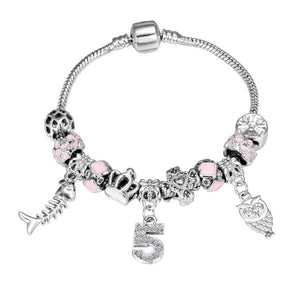 ZOSHI Pink Crystal Charm Silver Bracelets & Bangles for Women With Aliexpress Murano Beads Silver Bracelet Femme Jewelry