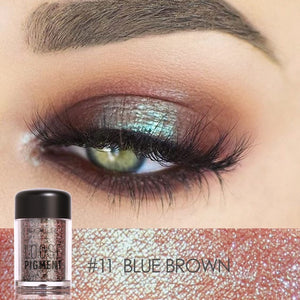 FOCALLURE Glitter Eye Shadow 18 Colors Cosmetic Makeup Diamond Lips Loose Makeup Eyes Pigment Powder Comestic Single Eye Shadow