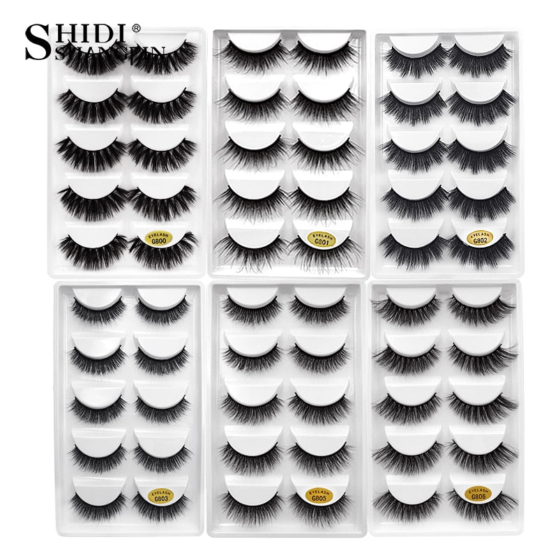 YSDO Lashes 1 box mink eyelashes natural long 3d mink lashes hand made false lashes plastic cotton stalk makeup false eyelash G8