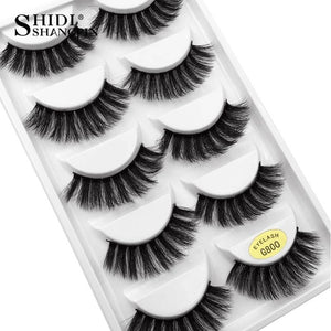 YSDO Lashes 1 box mink eyelashes natural long 3d mink lashes hand made false lashes plastic cotton stalk makeup false eyelash G8