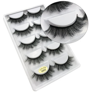 YSDO Lashes 1 box mink eyelashes natural long 3d mink lashes hand made false lashes plastic cotton stalk makeup false eyelash G8