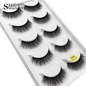 YSDO Lashes 1 box mink eyelashes natural long 3d mink lashes hand made false lashes plastic cotton stalk makeup false eyelash G8