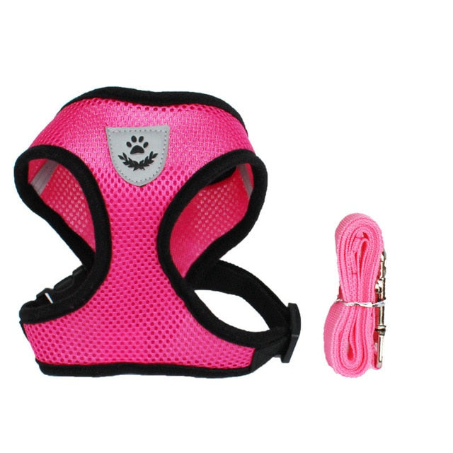 Dog ans Cat Adjustable Harness Vest Walking Leash