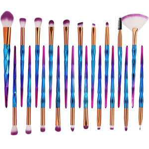 2019 New Diamond 20Pcs Professional Makeup Brushes Comestic Tool Set Make up Brush Tools