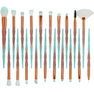 2019 New Diamond 20Pcs Professional Makeup Brushes Comestic Tool Set Make up Brush Tools