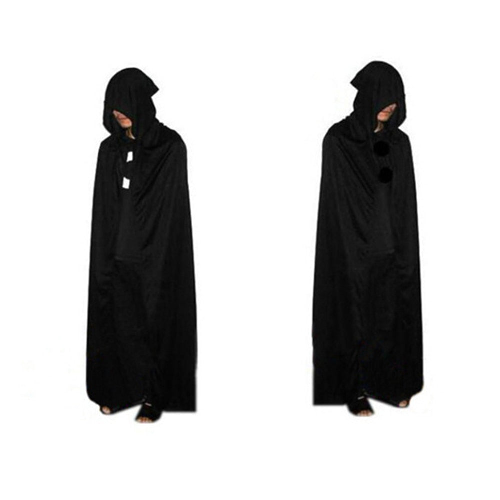 1pc Halloween God of Death Cloak Hooded Cape Witch Adult Devil Robe Floor Length Cosplay Party Supplies Wholesale