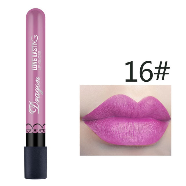 Best Selling Waterproof Lipstick Sexy Vampire lip stick matte velvet lipsticks Red lips color 28 color ladies Makeup cosmetics