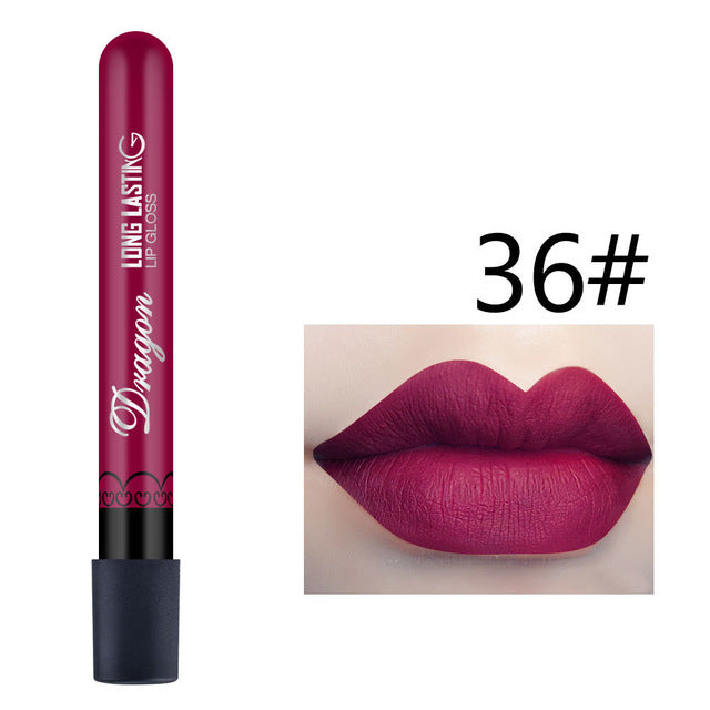 Best Selling Waterproof Lipstick Sexy Vampire lip stick matte velvet lipsticks Red lips color 28 color ladies Makeup cosmetics