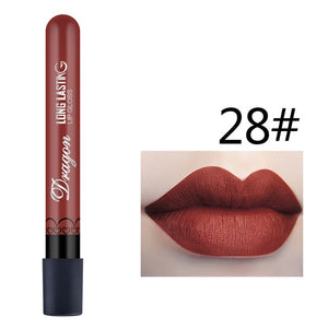 Best Selling Waterproof Lipstick Sexy Vampire lip stick matte velvet lipsticks Red lips color 28 color ladies Makeup cosmetics