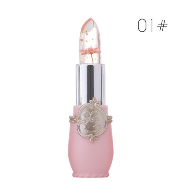 Transparent Natural Red Lip Stick Temperature Color Change Waterproof Moisturizer Flower Jelly Lipsticks Makeup Lip balm TSLM2