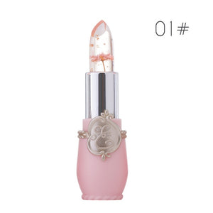 Transparent Natural Red Lip Stick Temperature Color Change Waterproof Moisturizer Flower Jelly Lipsticks Makeup Lip balm TSLM2