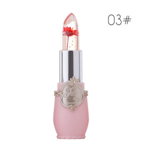 Transparent Natural Red Lip Stick Temperature Color Change Waterproof Moisturizer Flower Jelly Lipsticks Makeup Lip balm TSLM2