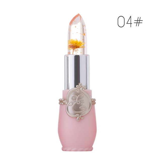 Transparent Natural Red Lip Stick Temperature Color Change Waterproof Moisturizer Flower Jelly Lipsticks Makeup Lip balm TSLM2