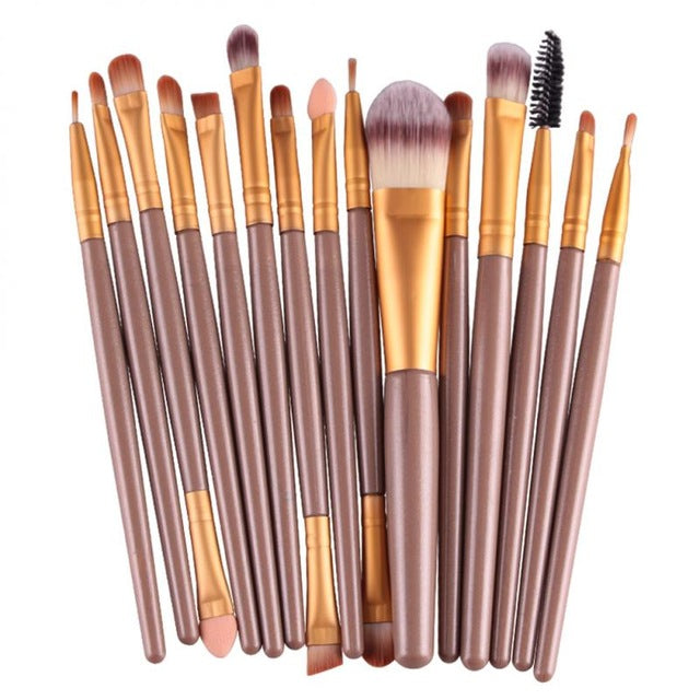 MAANGE 18/15pcs Makeup Brushes set profesional Foundation Blusher Eyeshadow Lips Make up Brush Cosmetic Set Kit pincel maquiagem