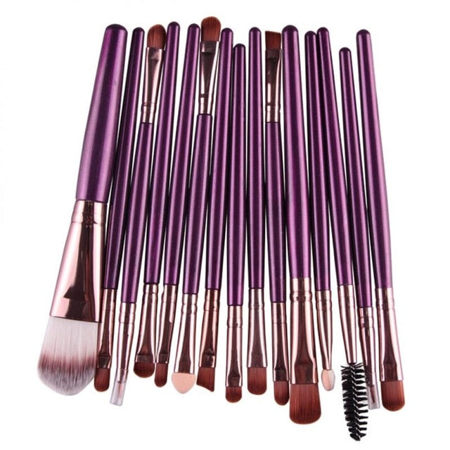 MAANGE 18/15pcs Makeup Brushes set profesional Foundation Blusher Eyeshadow Lips Make up Brush Cosmetic Set Kit pincel maquiagem