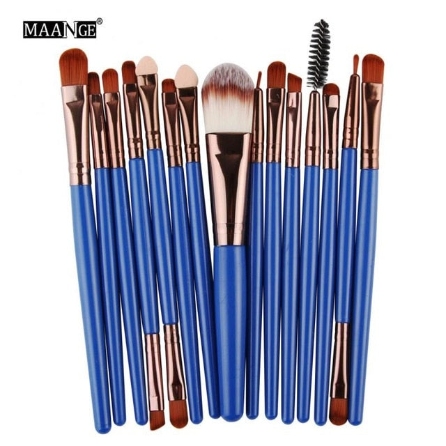 MAANGE 18/15pcs Makeup Brushes set profesional Foundation Blusher Eyeshadow Lips Make up Brush Cosmetic Set Kit pincel maquiagem