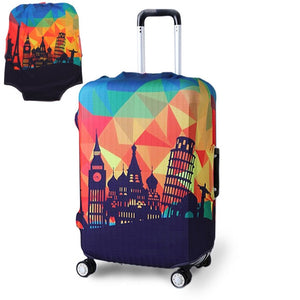 TRIPNUO Thicker Blue City Luggage Cover Travel Suitcase Protective Cover for Trunk Case Apply to 19''-32'' Suitcase Cover