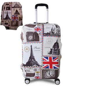 TRIPNUO Thicker Blue City Luggage Cover Travel Suitcase Protective Cover for Trunk Case Apply to 19''-32'' Suitcase Cover