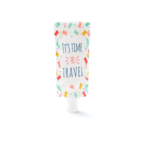 Cute Portable Travel Folding Dispensing Bag Shower Shampoo Bottle Facial Cleanser Liquid Storage Bag Dropshipping 1 Pcs