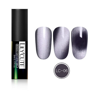 LILYCUTE 9D Chameleon Magnetic Gel Nail Polish Long Lasting Shining Laser 5ml Cat Eye Nail Art Gel Soak Off UV LED Gel Varnish