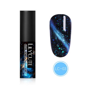 LILYCUTE 9D Chameleon Magnetic Gel Nail Polish Long Lasting Shining Laser 5ml Cat Eye Nail Art Gel Soak Off UV LED Gel Varnish